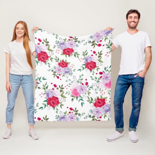 Blume - Einfache Farbtöne Fleece Blanket (Beispiel)