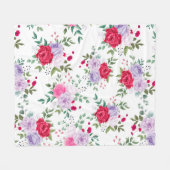 Blume - Einfache Farbtöne Fleece Blanket (Vorderseite (Horizontal))