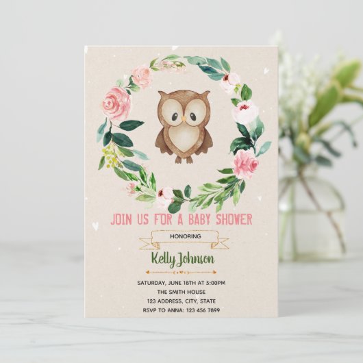 Blume einladen einladung (Stehend Vorderseite)