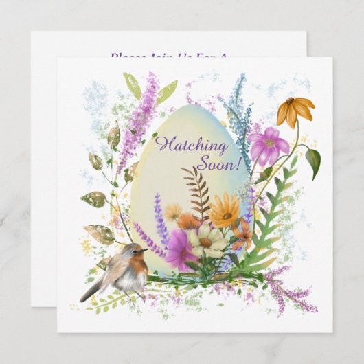 Blume Einladung (Vorne/Hinten)