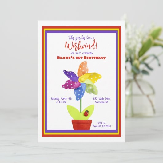 Blume Einladung (Stehend Vorderseite)