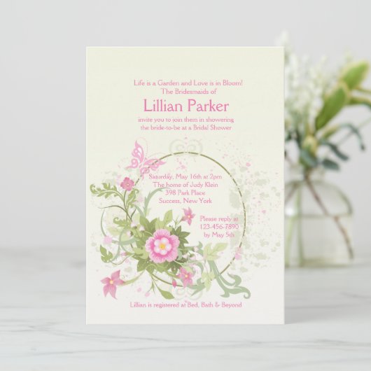 Blume Einladung (Stehend Vorderseite)