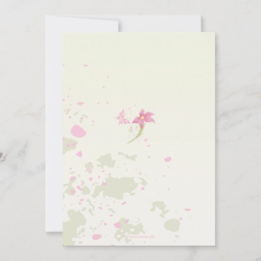 Blume Einladung (Rückseite)