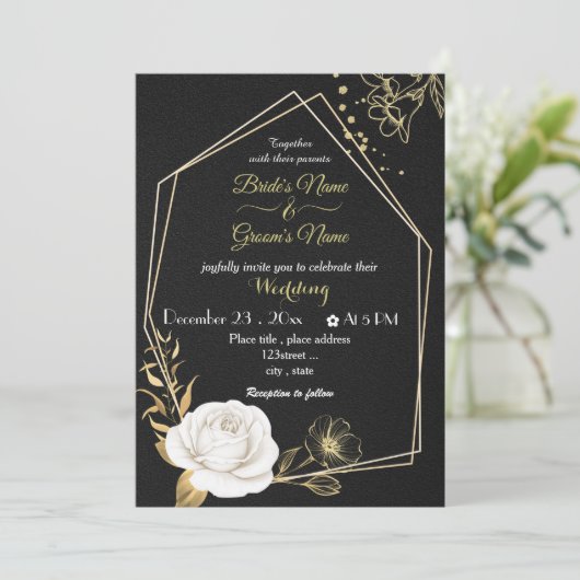 Blume Einladung (Stehend Vorderseite)