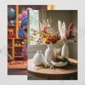 Blume Einladung (Vorne/Hinten)