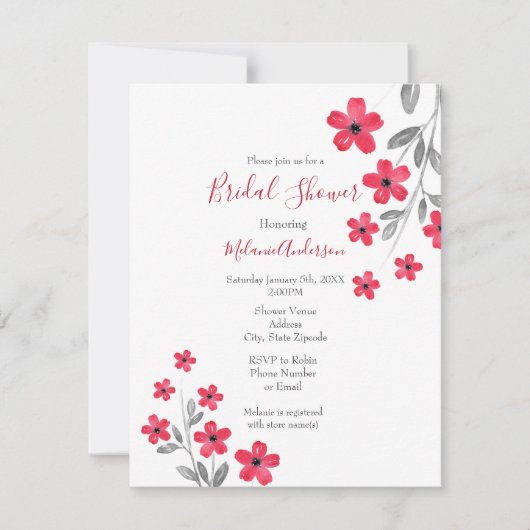 Blume Einladung (Vorderseite)