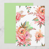 Blume Einladung (Vorne/Hinten)