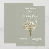 Blume Einladung (Vorne/Hinten)