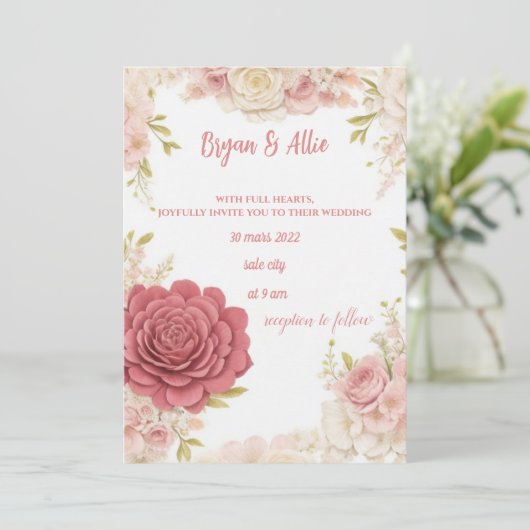 Blume Einladung (Stehend Vorderseite)