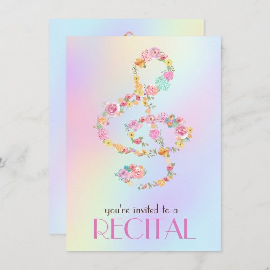 Blume Einladung (Vorne/Hinten)