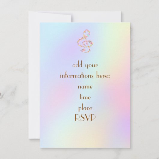 Blume Einladung (Rückseite)