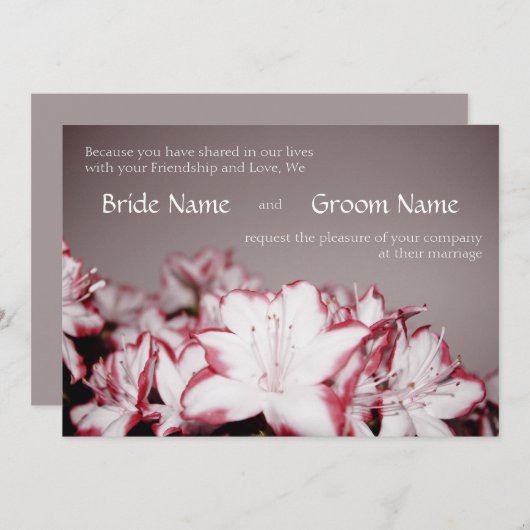 Blume - Einladung (Vorne/Hinten)