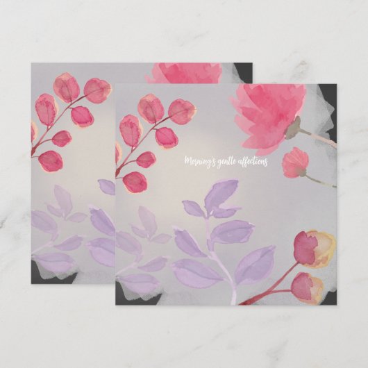 Blume Einladung (Vorne/Hinten)