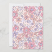 Blume Einladung zum ersten Geburtstag | WILDBLUME (Rückseite)