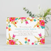 Blume Einladung zur Graduierungspartei (Stehend Vorderseite)