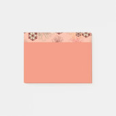 Blume-Einstellungen Peach-Farbe Post-it Klebezettel (Vorderseite)