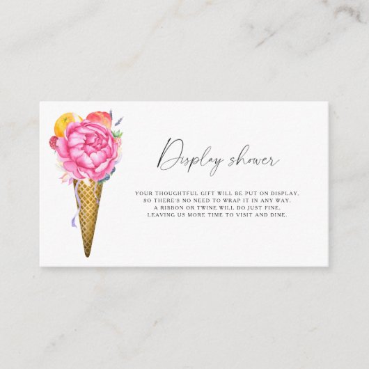 Blume Eis - Dusche anzeigen Begleitkarte (Vorderseite)