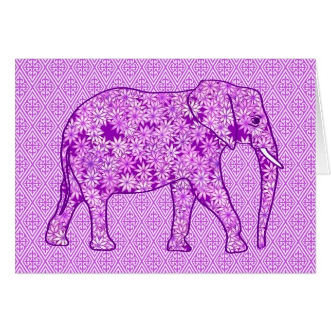 Blume Elefant - Amethyst lila (Vorderseite (Horizontal))