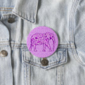 Blume Elefant - Amethyst lila Button (Beispiel)