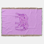 Blume Elefant - Amethyst lila Decke (Vorderseite)