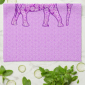 Blume Elefant - Amethyst lila Handtuch (Gefaltet)