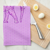 Blume Elefant - Amethyst lila Handtuch (Viertel Falte)