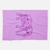 Blume Elefant - Amethyst lila Handtuch (Horizontal)