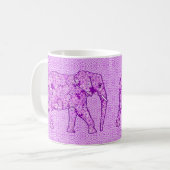 Blume Elefant - Amethyst lila Kaffeetasse (Vorderseite Links)