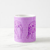 Blume Elefant - Amethyst lila Kaffeetasse (Mittel)