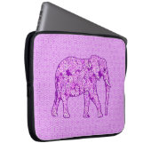Blume Elefant - Amethyst lila Laptopschutzhülle (Vorne Rechts)