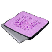Blume Elefant - Amethyst lila Laptopschutzhülle (Vorne Knopf)