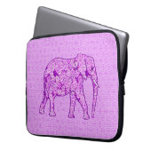 Blume Elefant - Amethyst lila Laptopschutzhülle (Vorderseite Links)