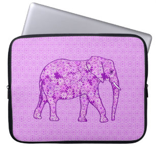 Blume Elefant - Amethyst lila Laptopschutzhülle