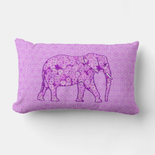Blume Elefant - Amethyst lila Lendenkissen