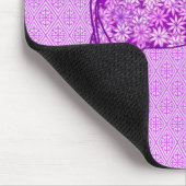 Blume Elefant - Amethyst lila Mousepad (Ecke)
