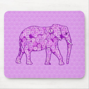 Blume Elefant - Amethyst lila Mousepad