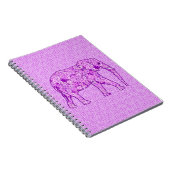 Blume Elefant - Amethyst lila Notizblock (Rechte Seite)