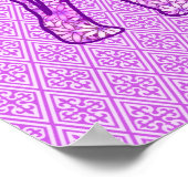 Blume Elefant - Amethyst lila Poster (Ecke)