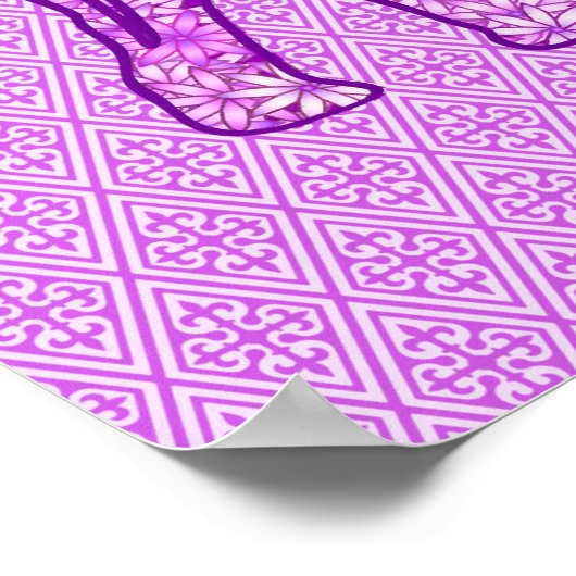 Blume Elefant - Amethyst lila Poster (Ecke)