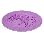 Blume Elefant - Amethyst lila Schneidebrett (Ecke)