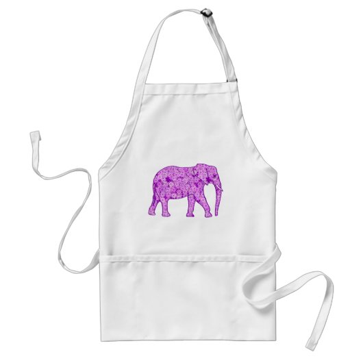 Blume Elefant - Amethyst lila Schürze (Vorne)