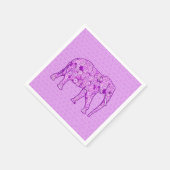 Blume Elefant - Amethyst lila Serviette (Ecke)
