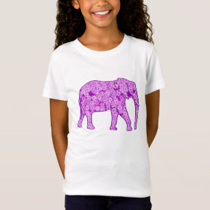 Blume Elefant - Amethyst lila T-Shirt