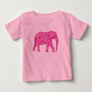 Blume Elefant - Fuchsia Pink Baby T - Shirt