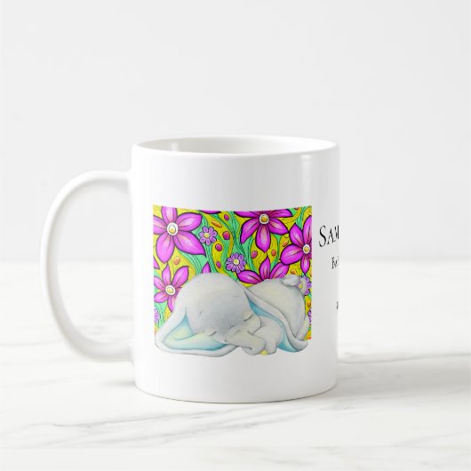 Blume Elefant Kaffee Tasse (Links)