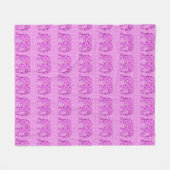 Blume Elefant - Orchid und Magenta Fleecedecke (Vorderseite (Horizontal))