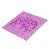 Blume Elefant - Orchid und Magenta Fliese (Seite)