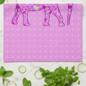 Blume Elefant - Orchid und Magenta Handtuch (Gefaltet)