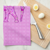 Blume Elefant - Orchid und Magenta Handtuch (Viertel Falte)