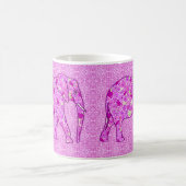 Blume Elefant - Orchid und Magenta Kaffeetasse (Mittel)